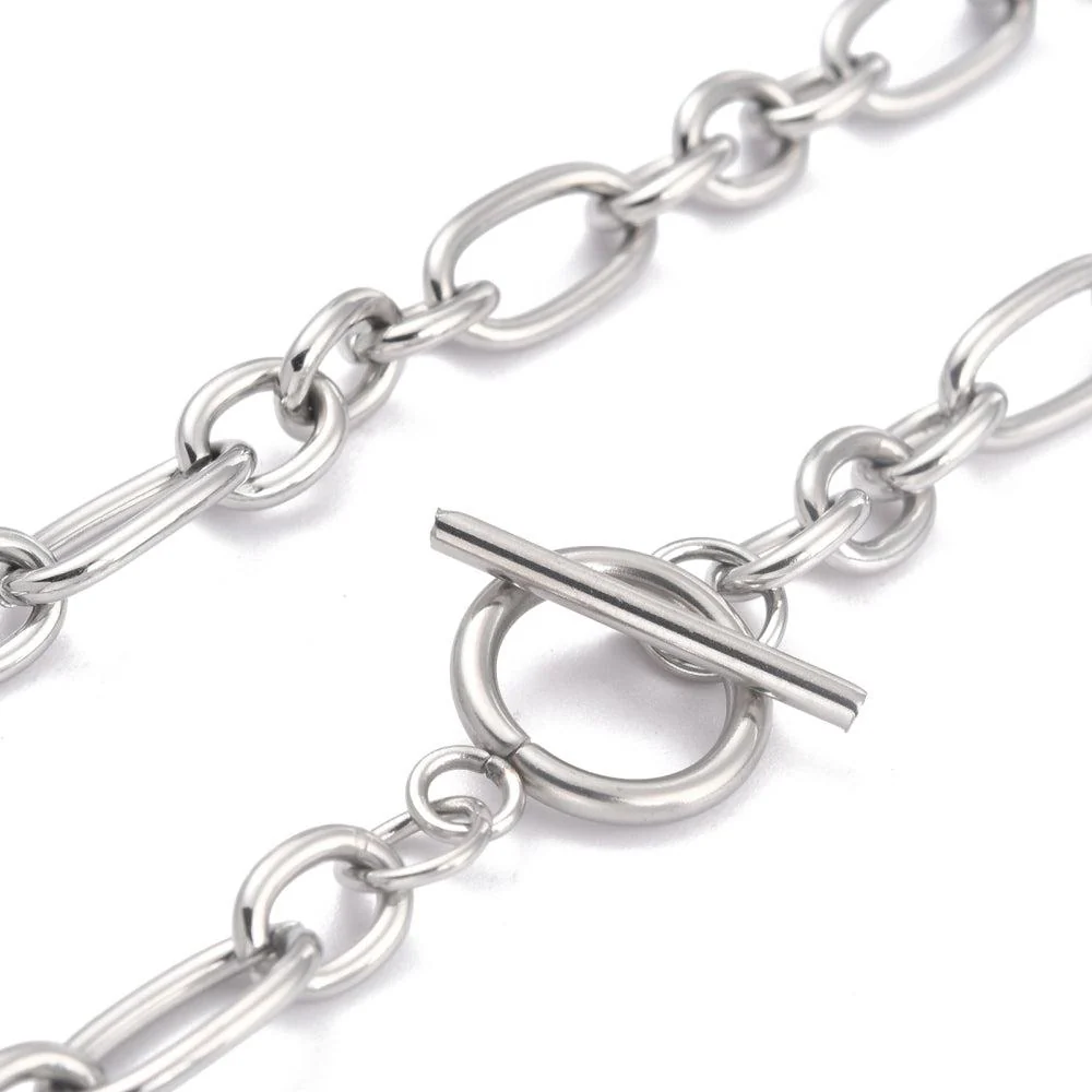 Schakelketting Stainless Steel toggle zilver 50cm - Image 2