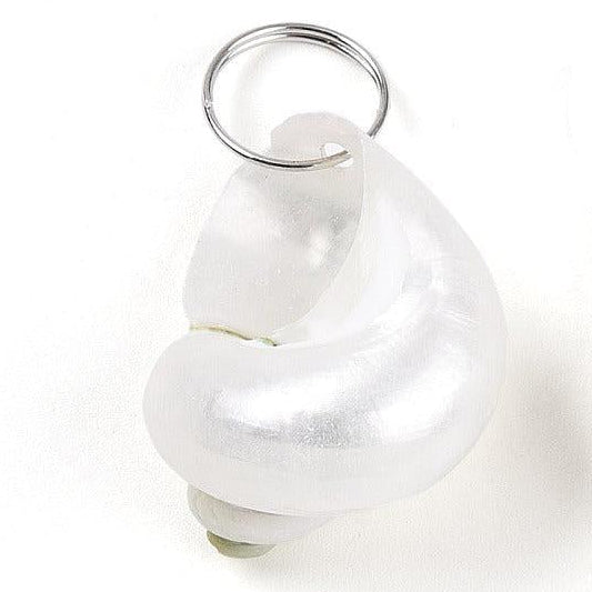 Schelp Bedel Spiraalschelp Zilver Crème 30mm - per stuk