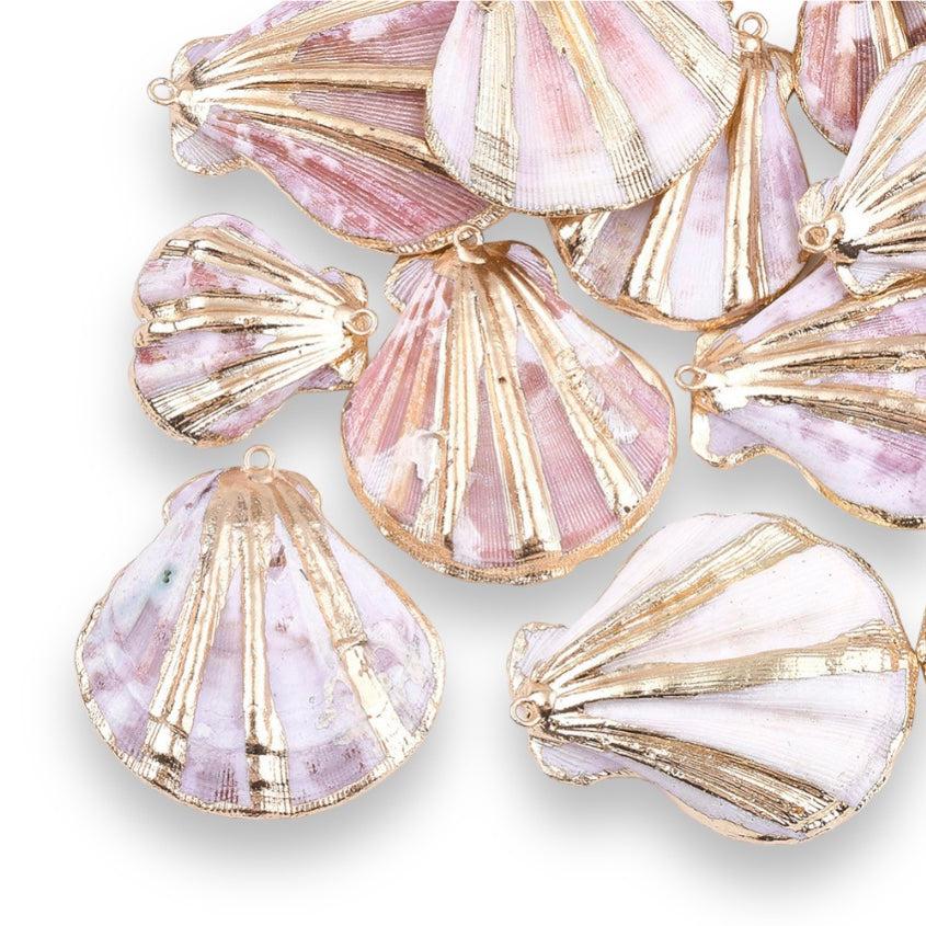 Schelp bedel XL Roze-Goud ±45x40mm - Image 2