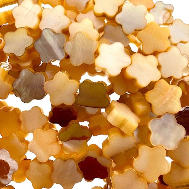 Schelp bloemetje peachpuff 8x3mm - per stuk