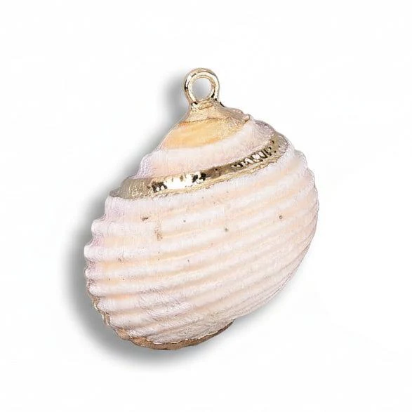 Schelp Hanger Naturel Goud 21mm - per stuk - Image 4
