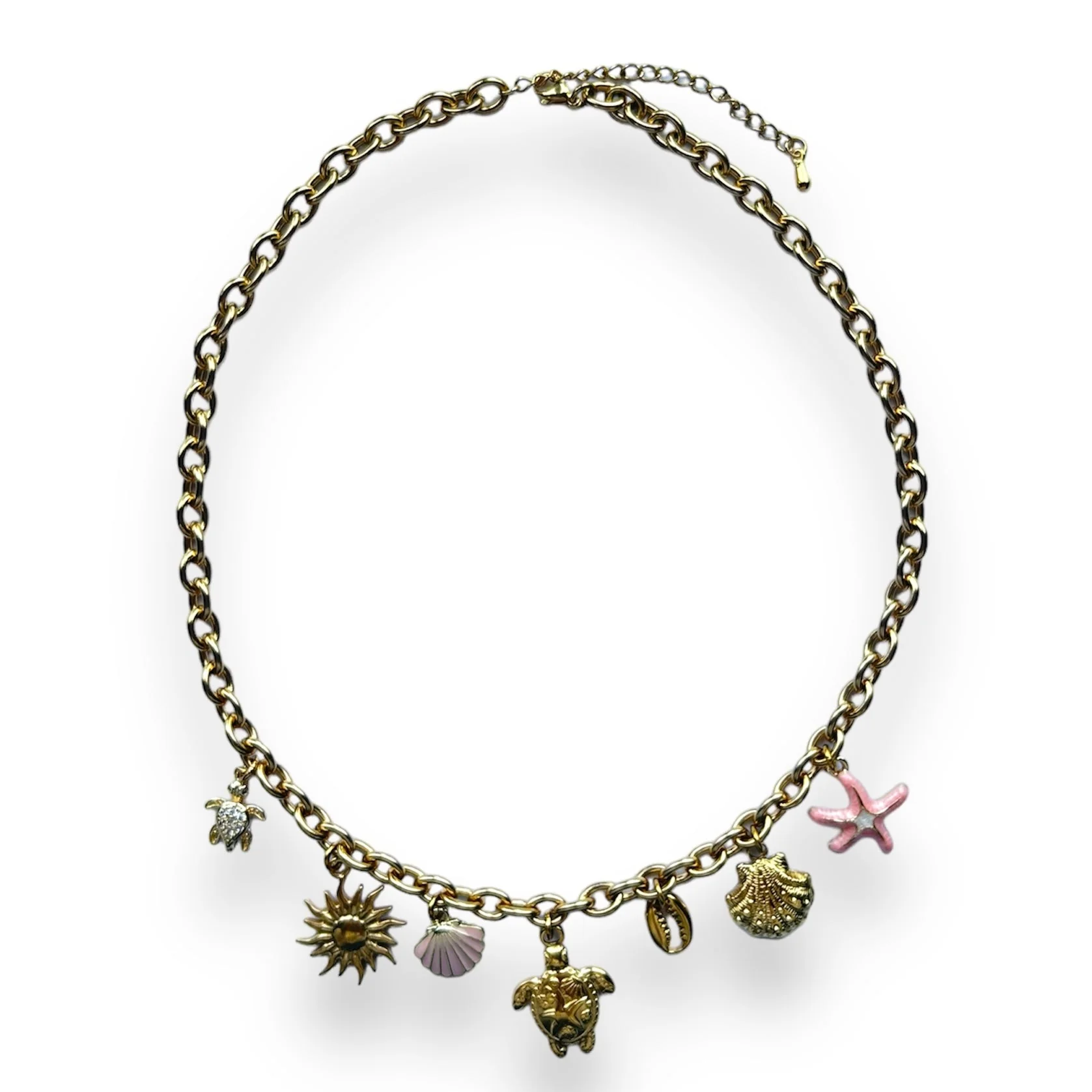 Schildpad roze ketting Stainless steel - Image 3