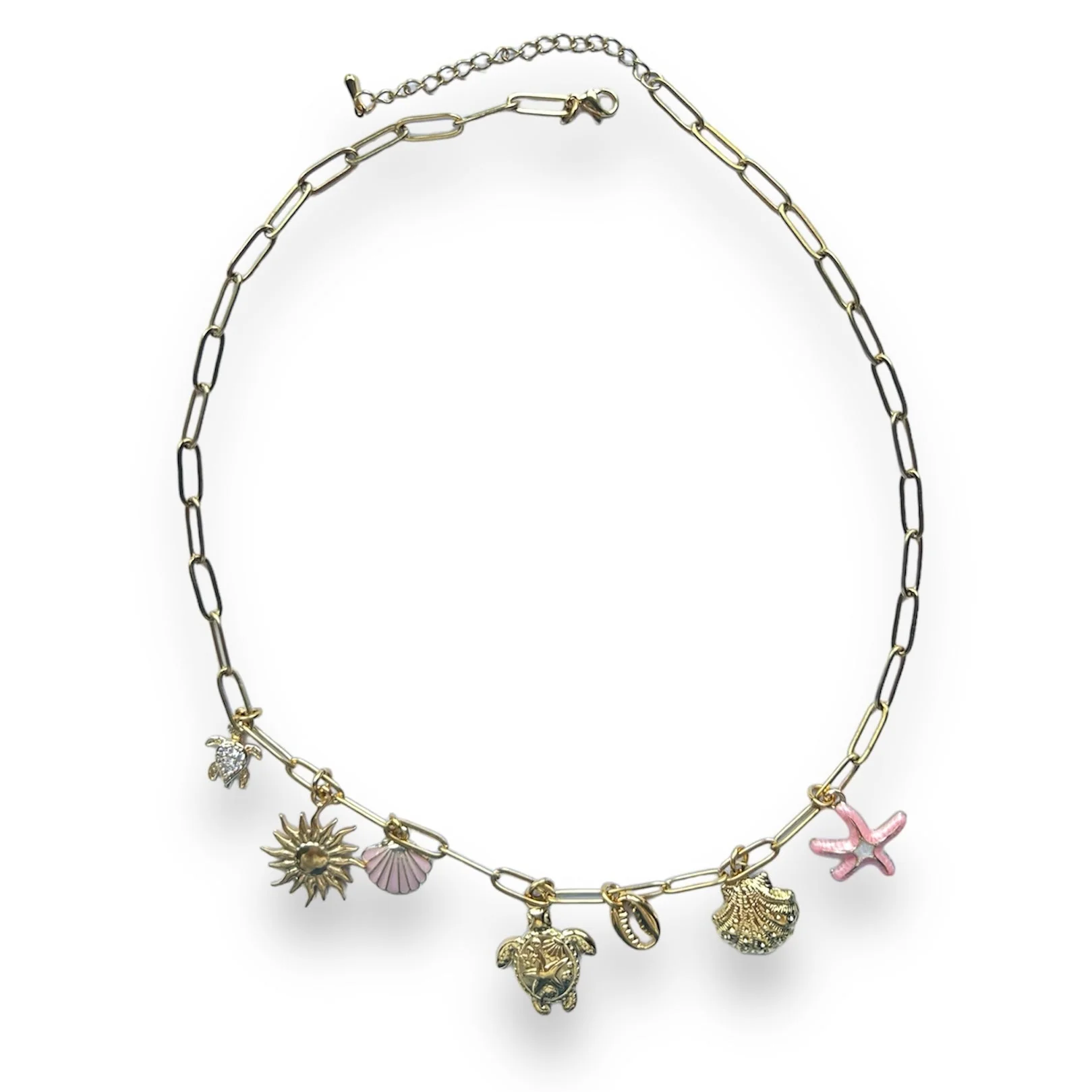 Schildpad roze ketting Stainless steel - Image 4