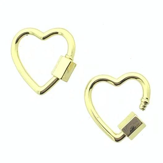 Schroefsluiting hart goud 18mm - Image 2