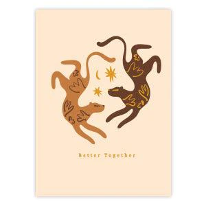 Sieraden kaartjes "Better Together" Light pink