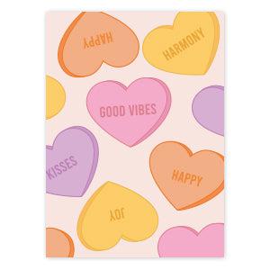 Sieraden kaartjes "Good vibes" Multicolor
