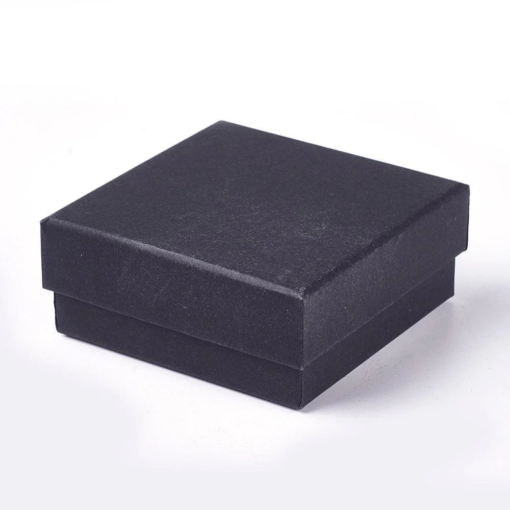 Sieradendoosje Kraft zwart 8,5x8,5x3,5cm - Image 2