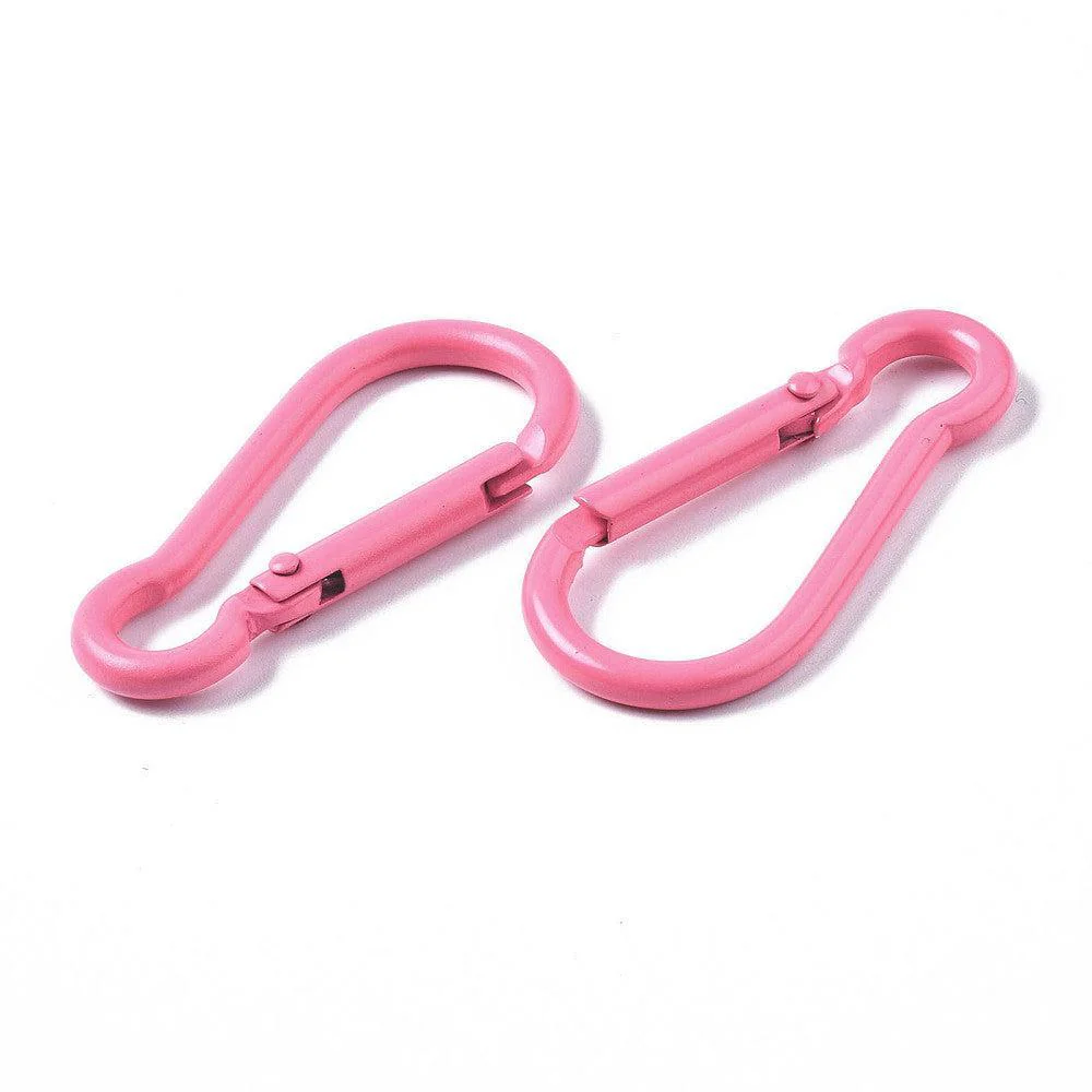 Sleutelhanger karabijn Roze 46x22mm - per stuk - Image 2