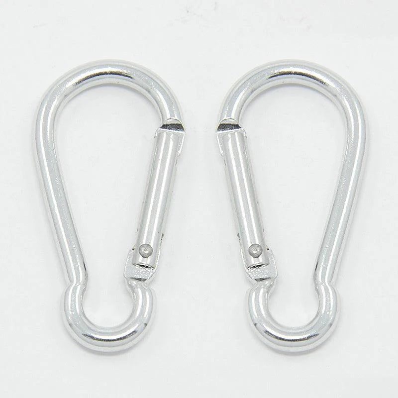 Sleutelhanger karabijn Zilver 50x24x4mm- Per Stuk
