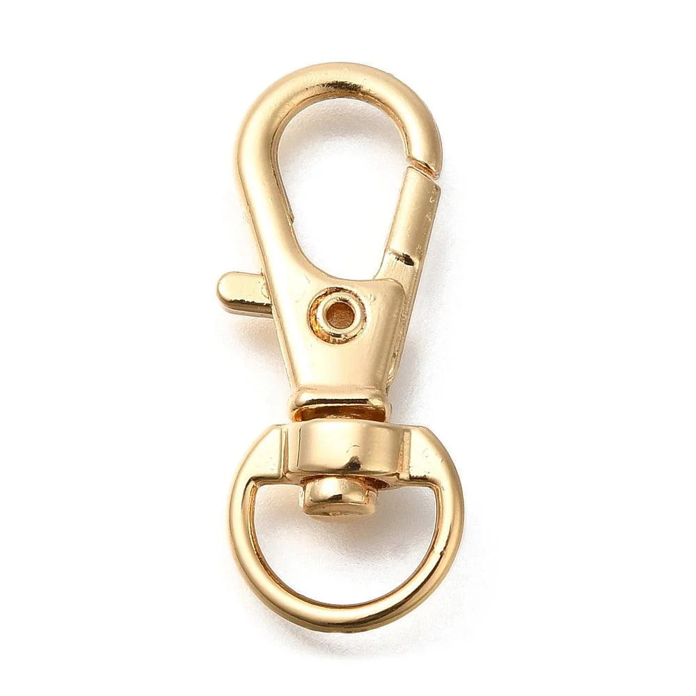Sleutelhanger goud 31x12mm - per stuk
