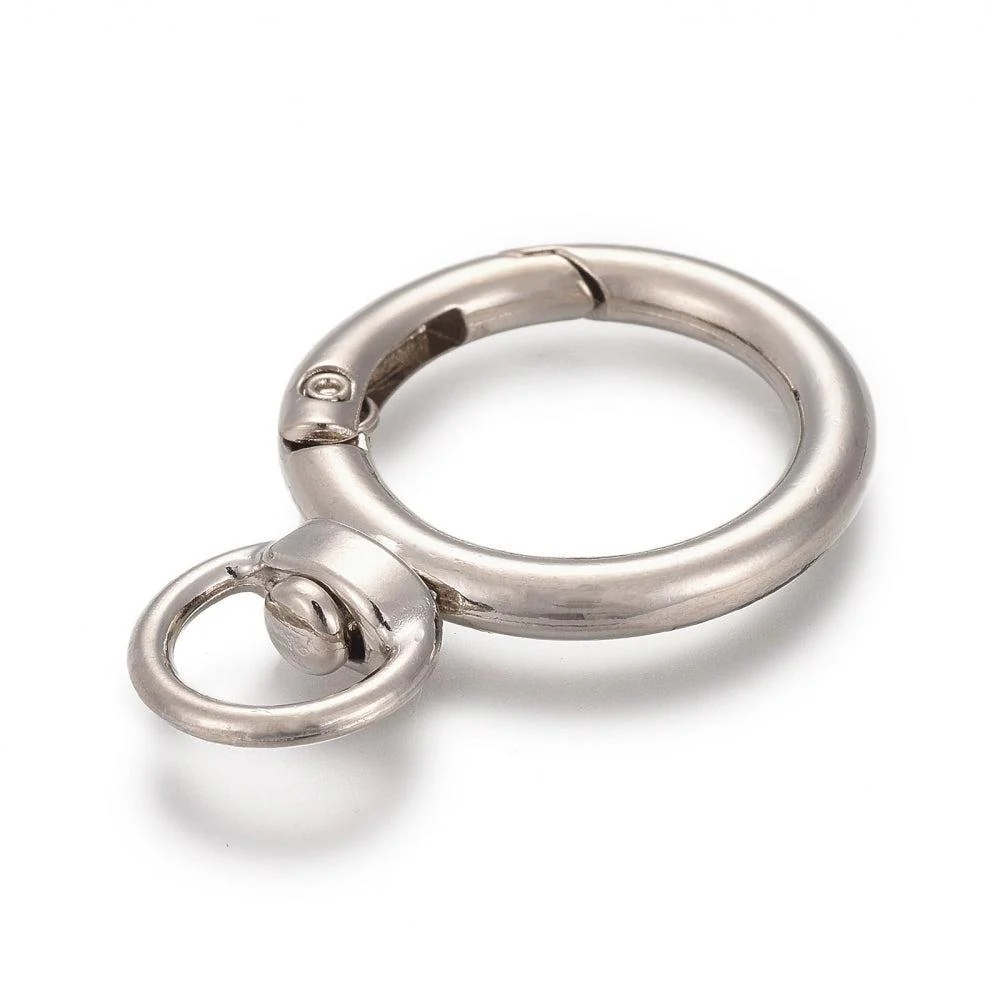 Sleutelhanger ring 40mm zilver- per stuk - Image 2