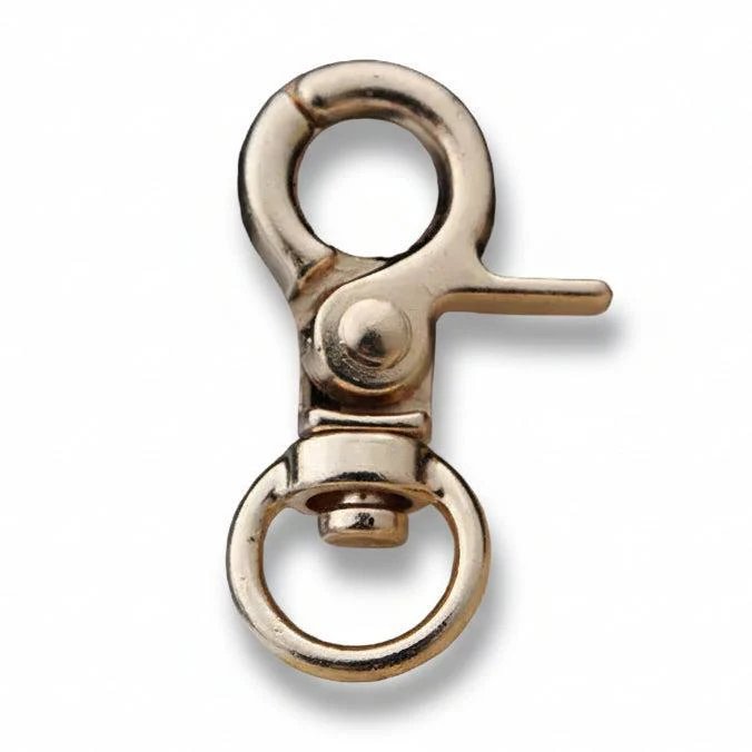 Sleutelhanger Karabijn Swivel Lichtgoud 32mm - per stuk