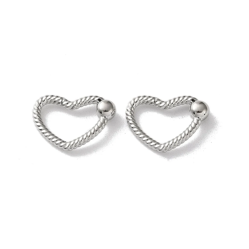 Sluiting Zilver Hart 16x22mm - per stuk - Image 2