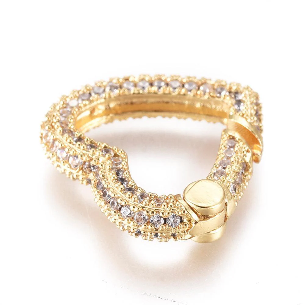 Sluiting zirkonia hart goud 18mm - per stuk - Image 2