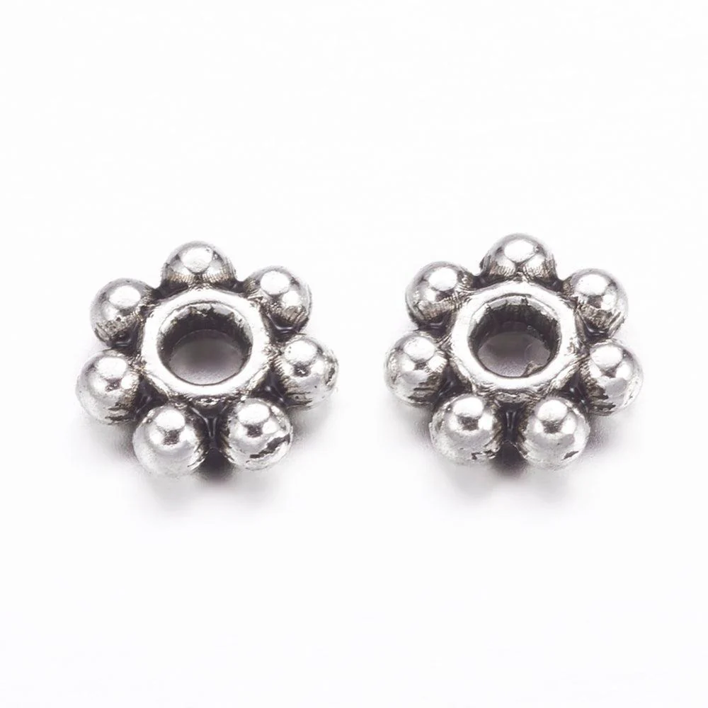 Spacer kraal Bali bead zilver 4,5mm - per 25 stuks - Image 2