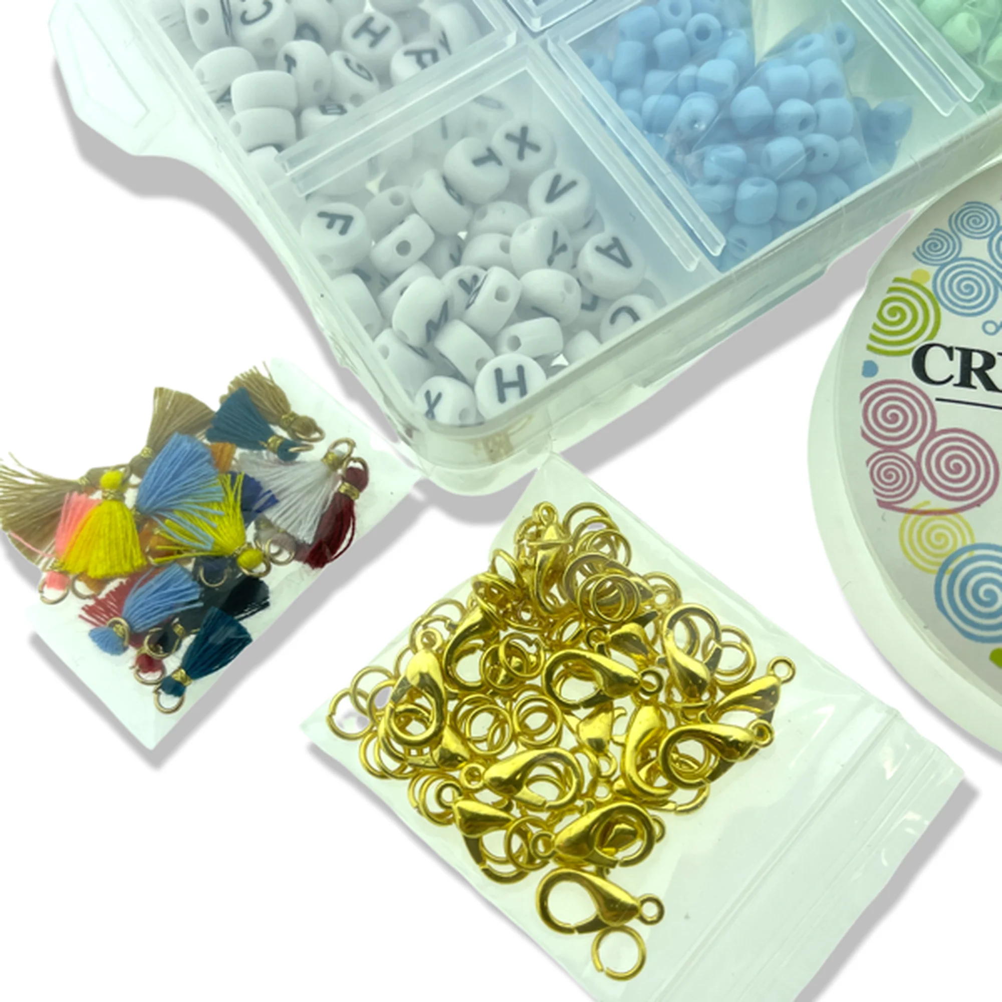 Starters set met rocailles, letterkralen, elastiek en meer - Image 2
