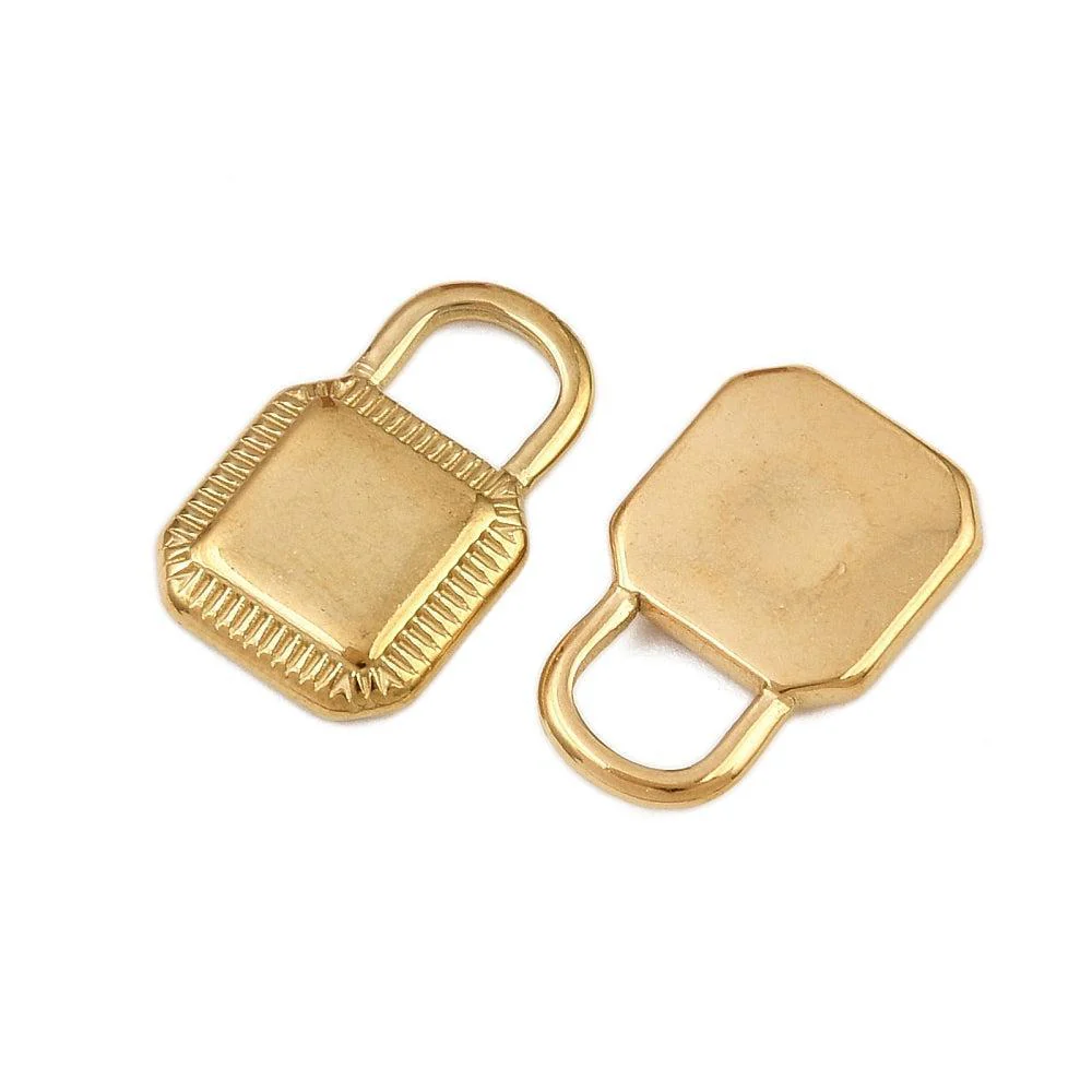 Bedel Slot Premium RVS met 18K Goud Plating 15,5mm – per stuk - Image 2