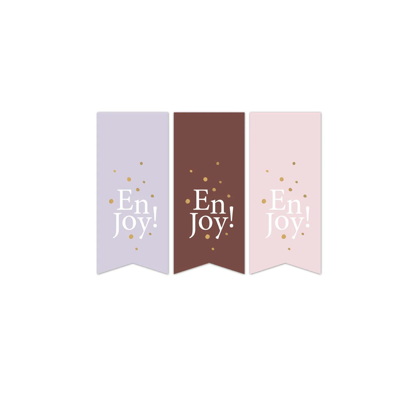 Stickers vaantjes Enjoy! warm colours 80x30mm - 10 stuks - Image 2