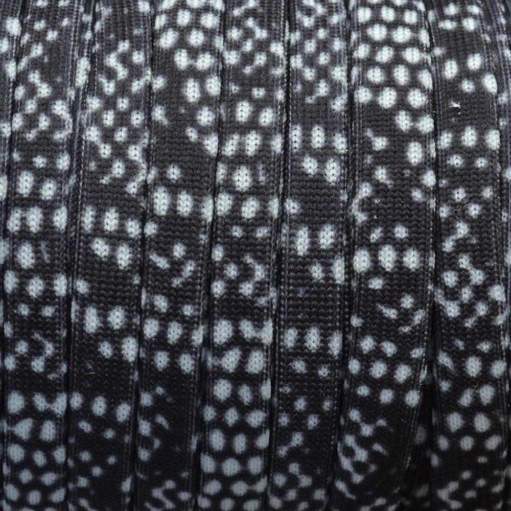 Stitched elastisch lint snake Black-white - 30cm