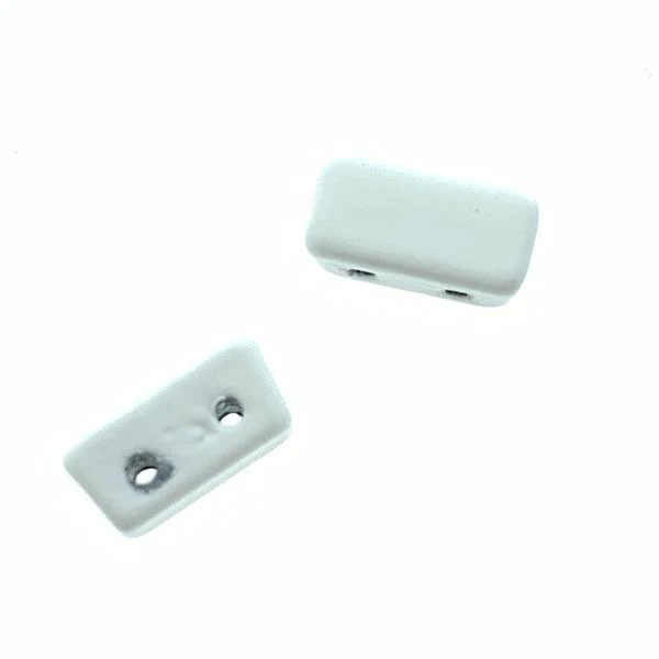 Tegel kraal smal White 8x4x4mm