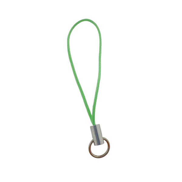 Telefoon koord 6cm groen - 4 stuks