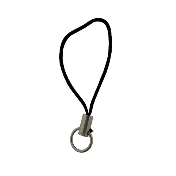 Telefoon koord 6cm zwart - 4 stuks
