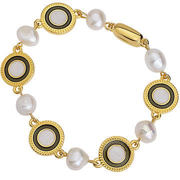 Tussenzetsel cirkel Mint/Zalm-Goud 24K DQ 18mm - Image 2