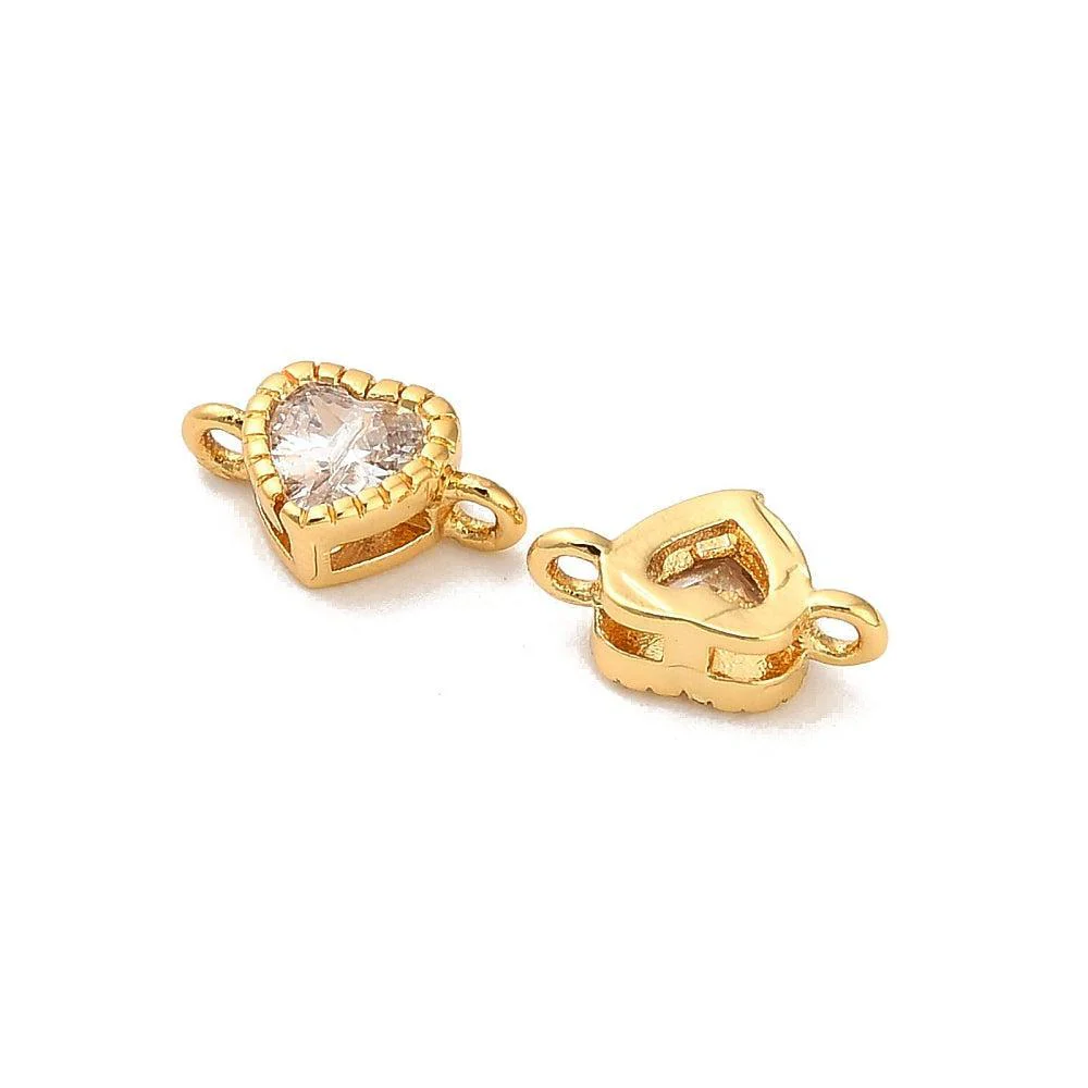 Tussenzetsel hart zirkonia Goud / Wit 4mm - per stuk - Image 2