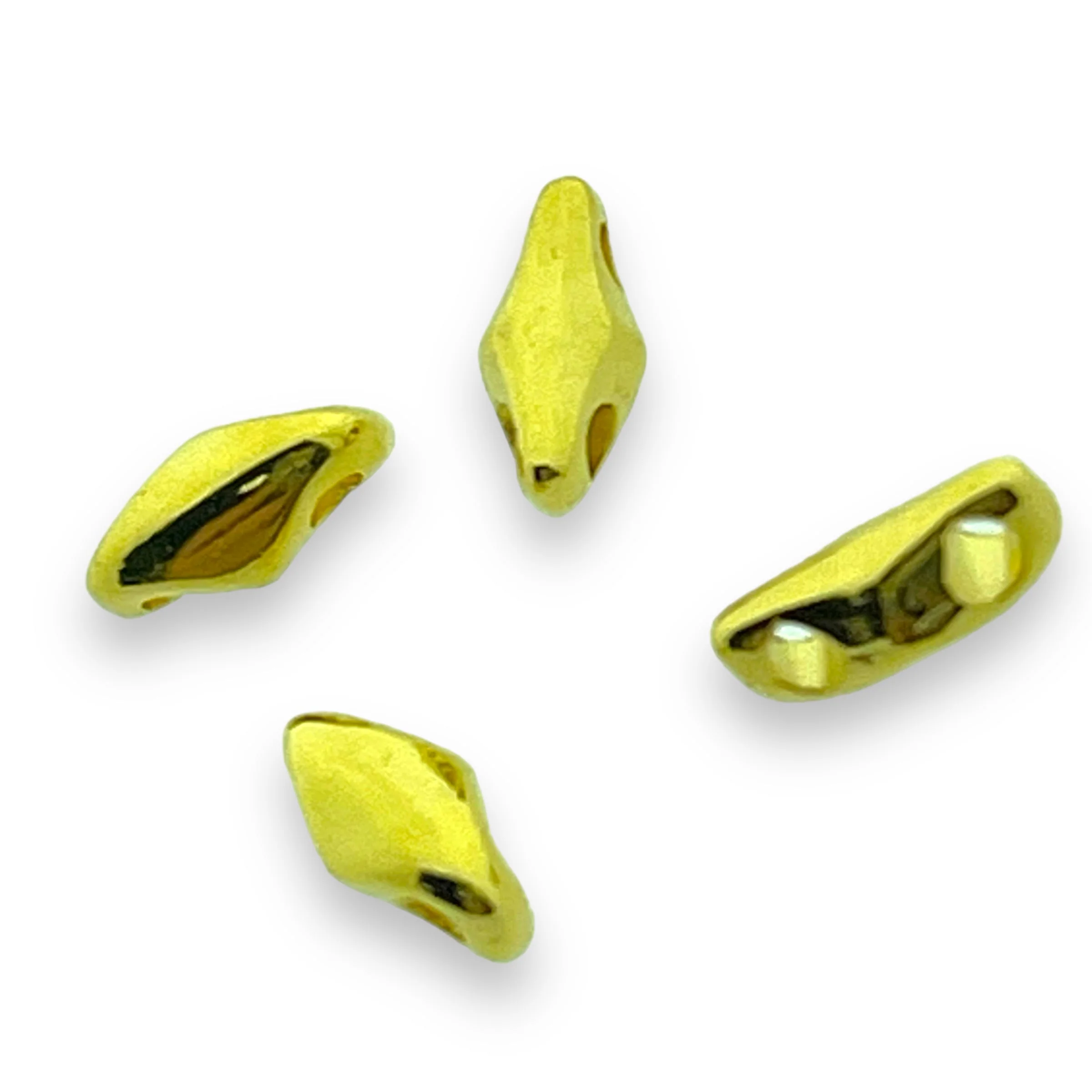 Tussenzetsel kraal Ruitje 24K Goud DQ - 3,5x8mm