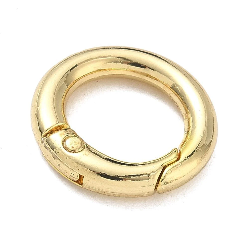 Veerring Sluiting Alloy Goud rond 19mm - per stuk - Image 2