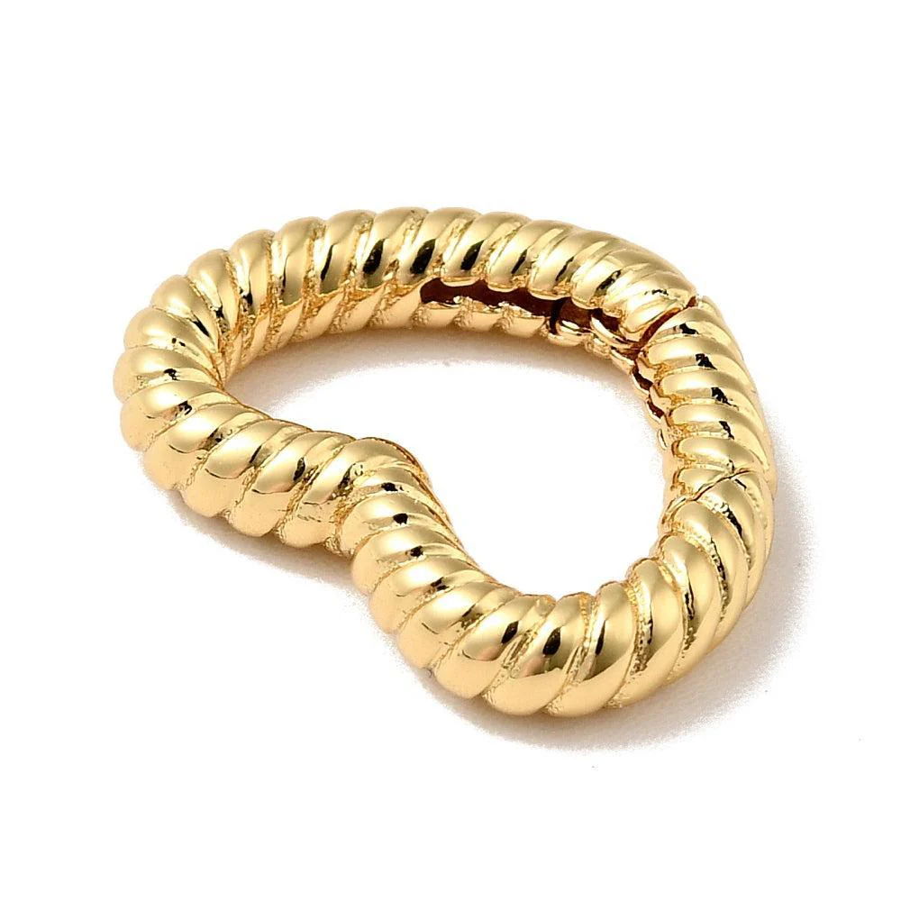 Veersluiting twist hart 18K Gold Plated 17mm - per stuk - Image 3