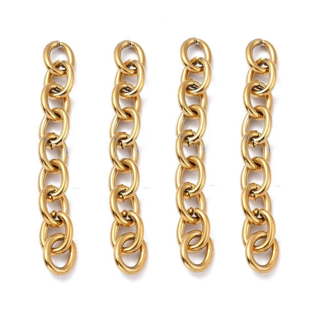 Verlengketting RVS goud 50mm- per stuk - Image 2