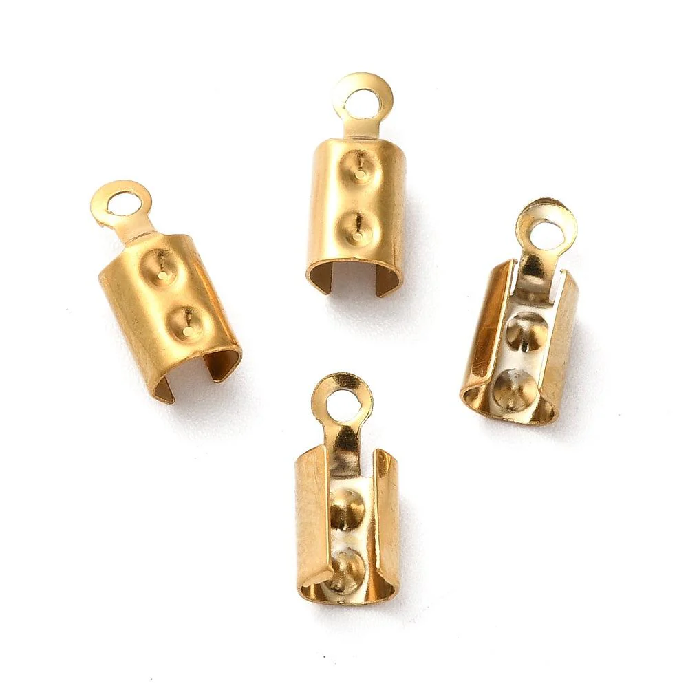 Veterklem RVS 18K gold plated 5x11mm - per 4 stuks - Image 2