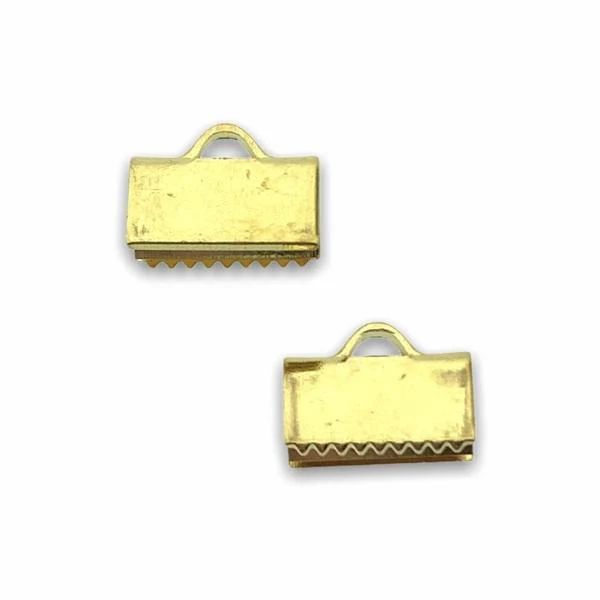 Veterklem goud 7x10mm - 10 stuks