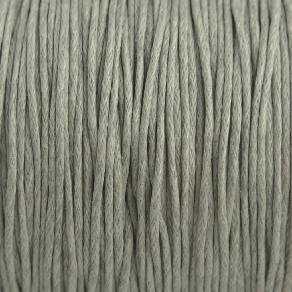 Waxkoord licht grijs 1mm - 6 meter