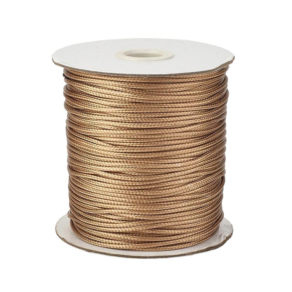 Waxkoord shiny Dark Burlywood 1mm - 5 meter - Image 2