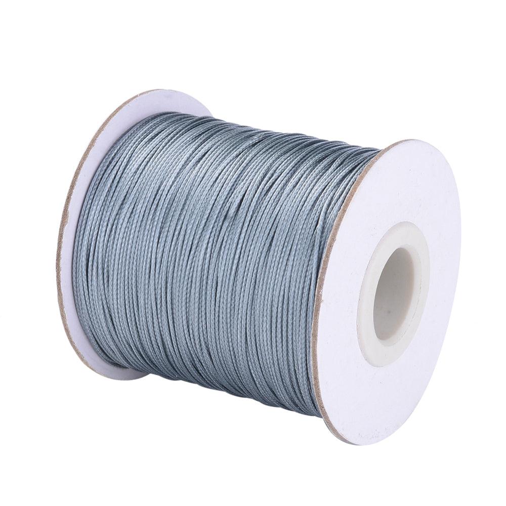 Waxkoord shiny Dark Grey 0,9mm - 5 meter - Image 2