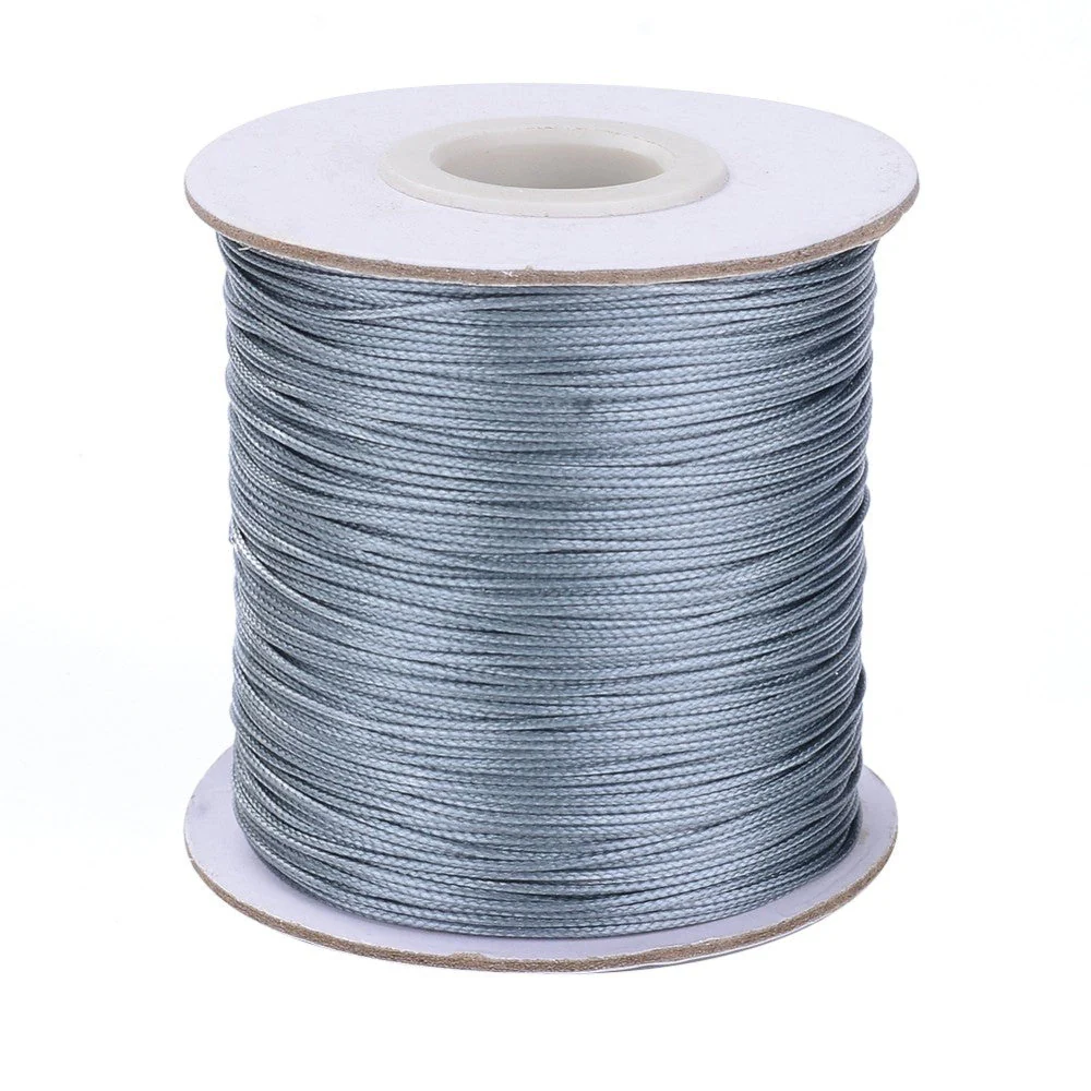 Waxkoord shiny Dark Grey 0,9mm - 5 meter - Image 3