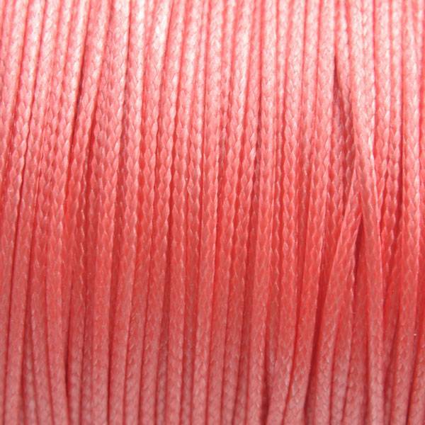 Waxkoord shiny rose peach 1mm - 5 meter