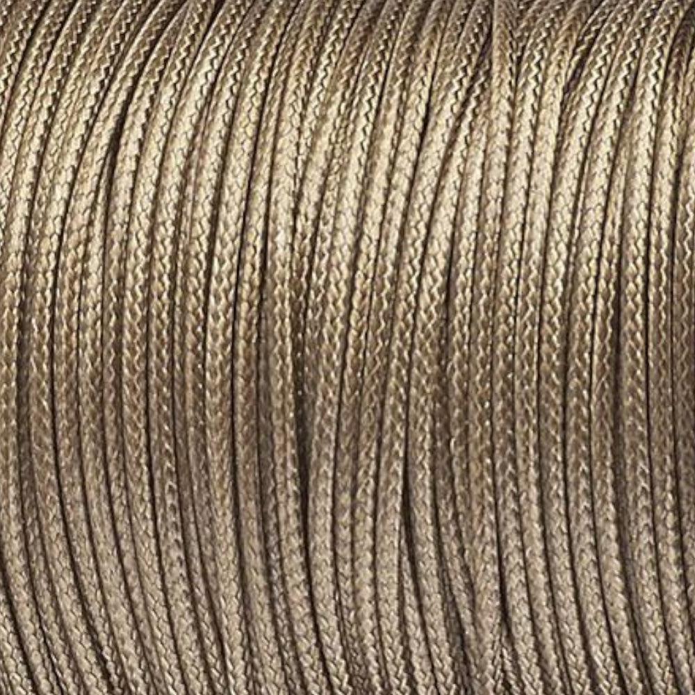 Waxkoord shiny Tan 1mm - 5 meter