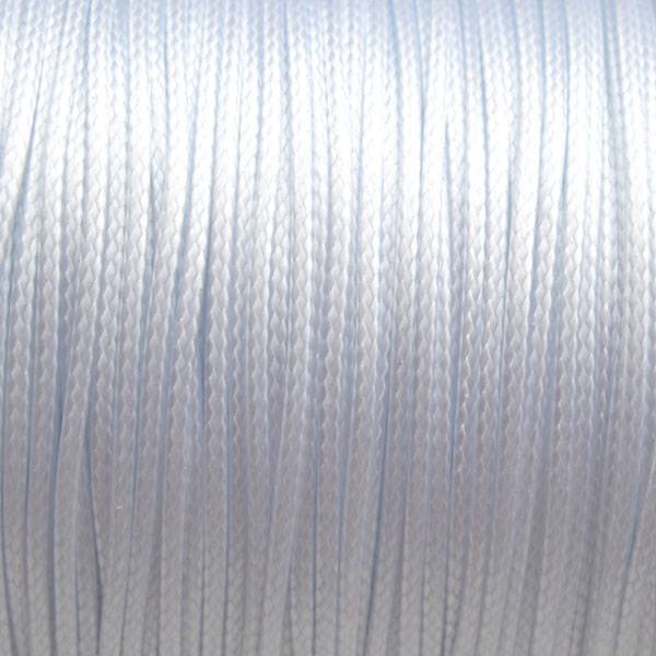 Waxkoord shiny wit 0,9mm - 5 meter