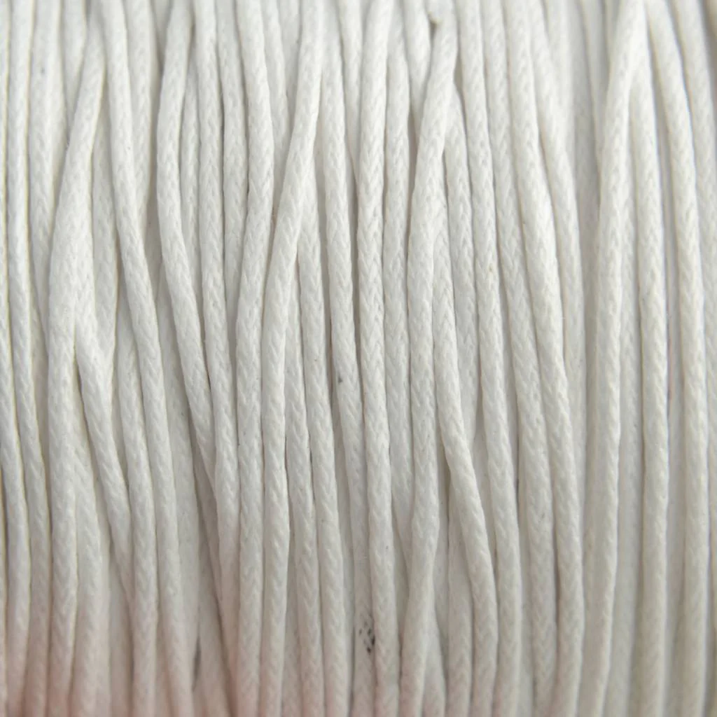 Waxkoord wit 1mm - 5 meter