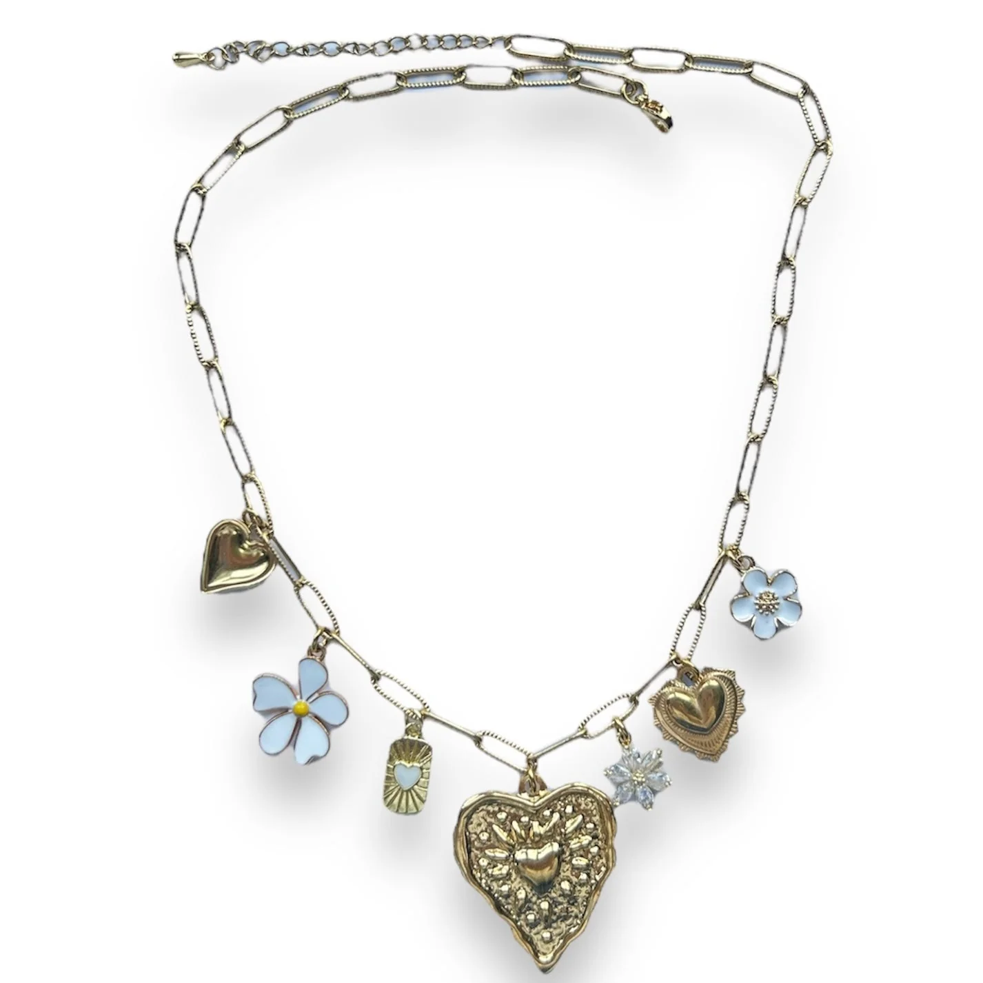 White flowers ketting Stainless steel - Image 5