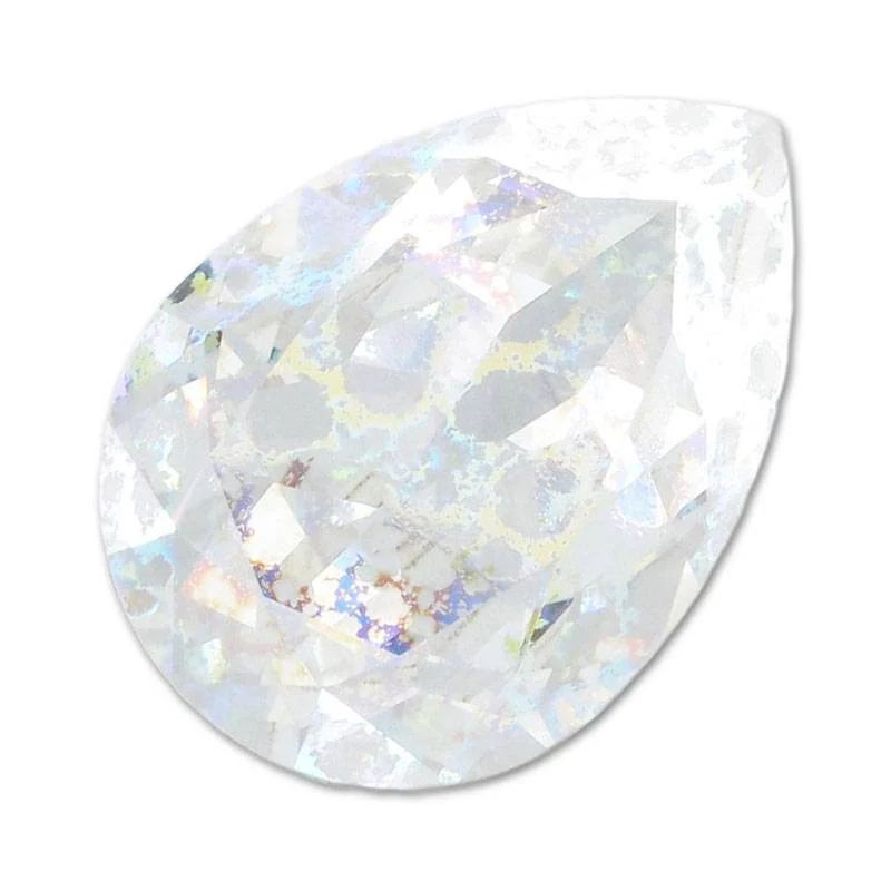 Swarovski druppel white patina 14x10mm