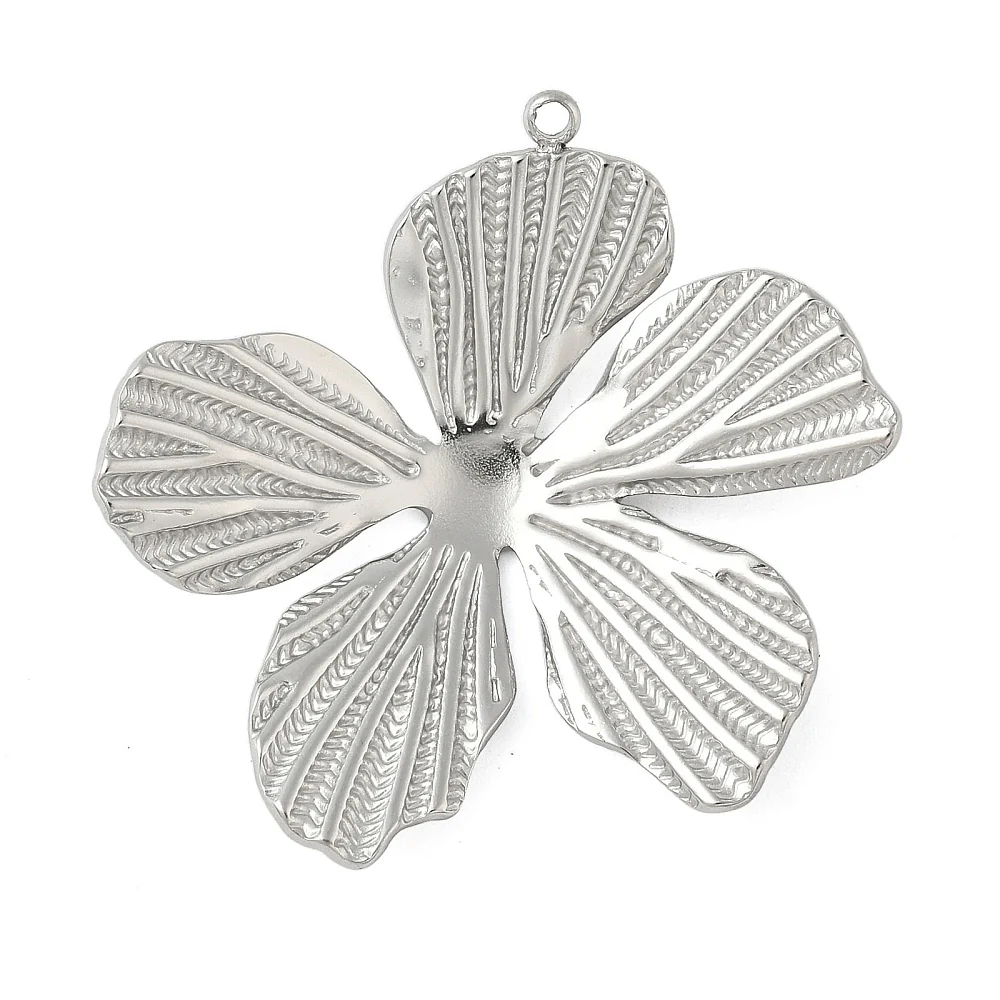 XL bedel bloem RVS Zilver 41mm - per stuk