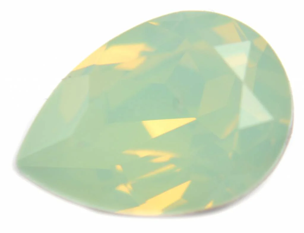 Swarovski druppel Chrysolite Opal 14x10mm