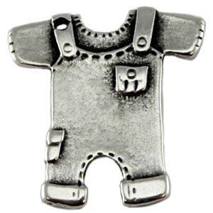 Bedel tuinbroekje metaal zilver DQ 23mm