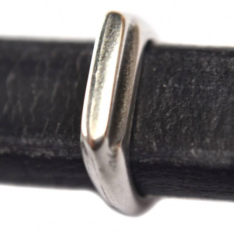 Leerschuiver Ø10x6mm metaal zilver DQ 13mm