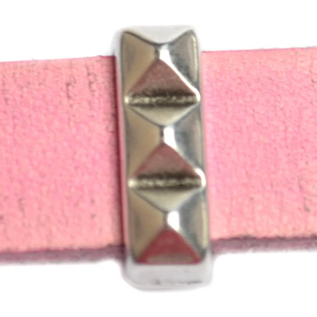 Leerschuiver spikes Ø10x2.5 Zilver DQ 13x5mm
