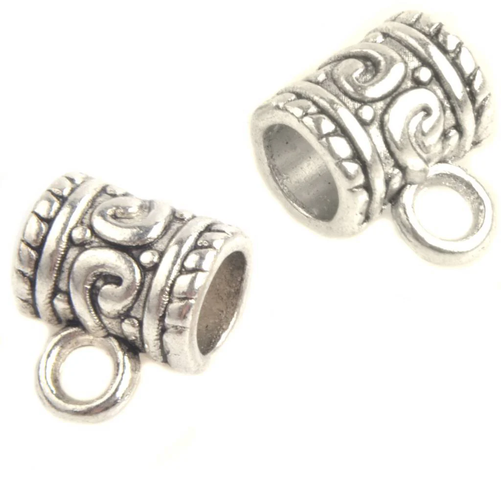 Kraal met oog swirl Ø5mm Zilver - 6 stuks
